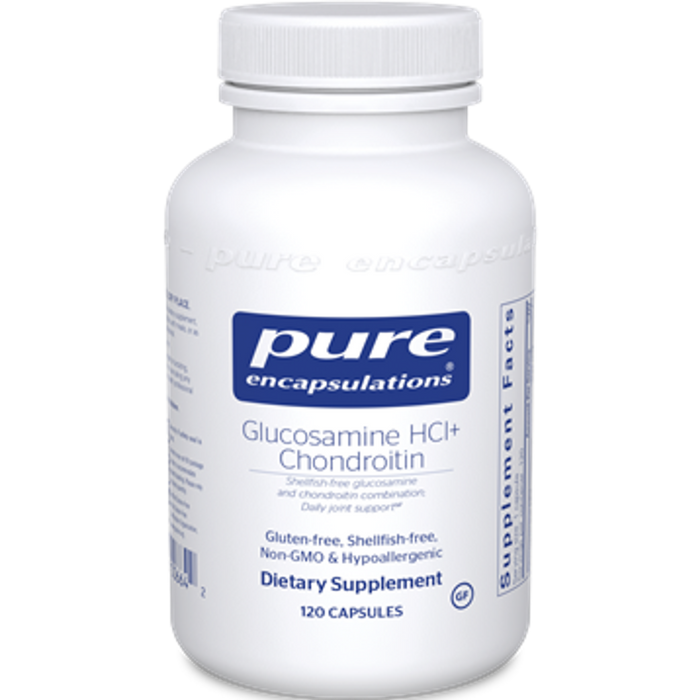 Pure Encapsulations Glucosamine HCl + Chondroitin, 120 capsules, front of bottle
