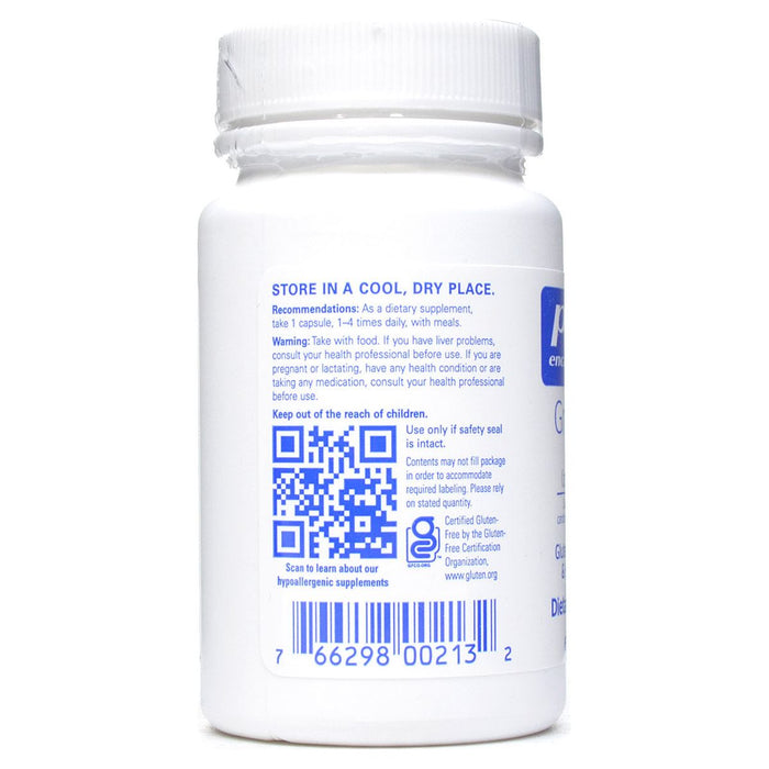 Pure Encapsulations Green Tea extract (decaf) 100 mg label information panel