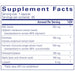 Pure Encapsulations LVR Formula supplement facts label