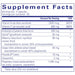 Pure Encapsulations Macular Support Formula 60 capsules supplement facts label