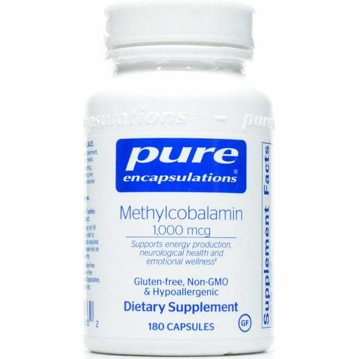 Pure Encapsulations Methylcobalamin 1000 mcg, 180 capsules, front of bottle