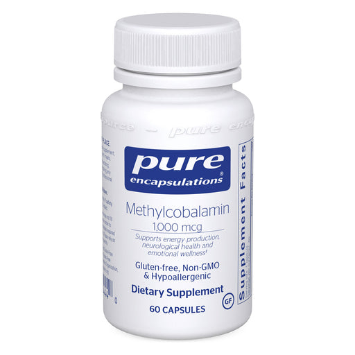 Pure Encapsulations Methylcobalamin 1000 mcg, 60 capsules, front of bottle