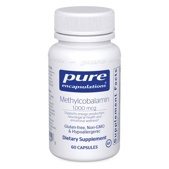 Pure Encapsulations Methylcobalamin 1000 mcg, 60 capsules, front of bottle