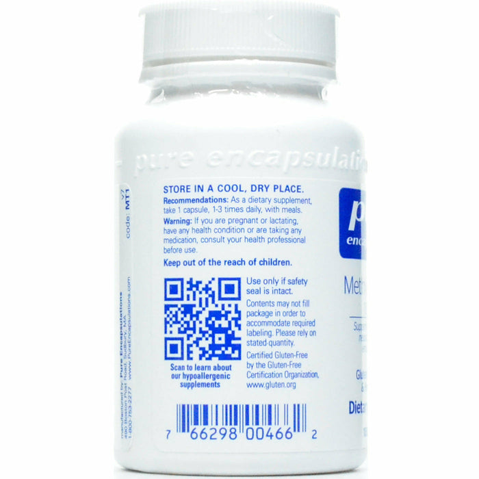 Pure Encapsulations Methylcobalamin 1000 mcg label information panel