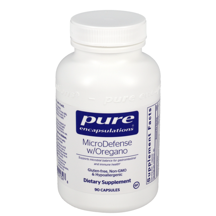 Pure Encapsulations MicroDefense w/Oregano, 90 capsules, front of bottle