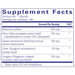 Pure Encapsulations MicroDefense w/Oregano supplement facts label 2