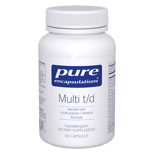 Pure Encapsulations Multi T/D, 60 capsules, front of bottle