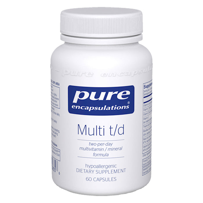 Pure Encapsulations Multi T/D, 60 capsules, front of bottle