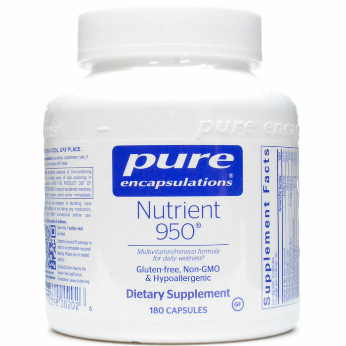 Pure Encapsulations Nutrient 950, 180 capsules, front of bottle