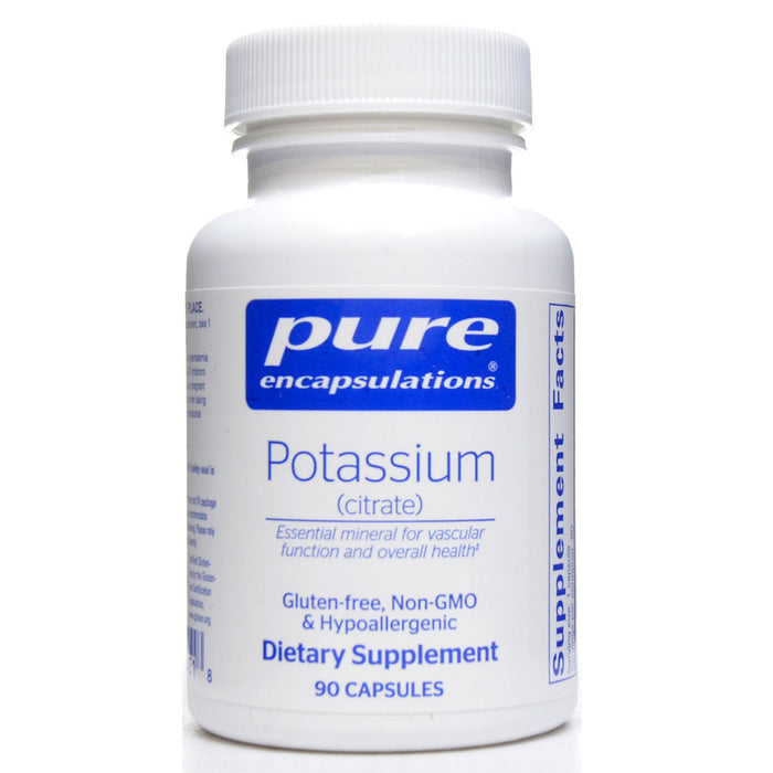 Pure Encapsulations Potassium (citrate) 200 mg, 90 capsules, front of bottle