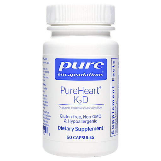 Pure Encapsulations PureHeart K2D, 60 capsules, front of bottle
