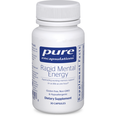 Pure Encapsulations Rapid Mental Energy, 30 capsules, front of bottle