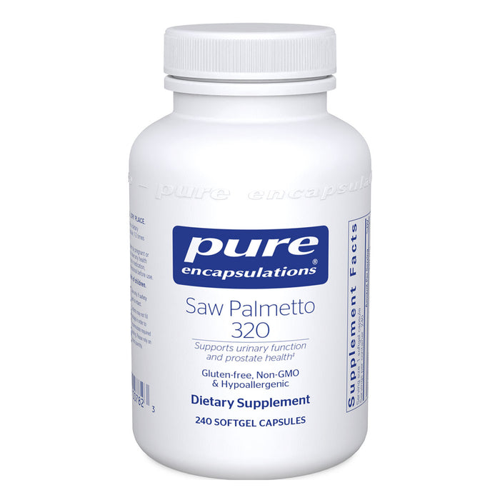 Pure Encapsulations Saw Palmetto 320 mg, 240 softgels, front of bottle