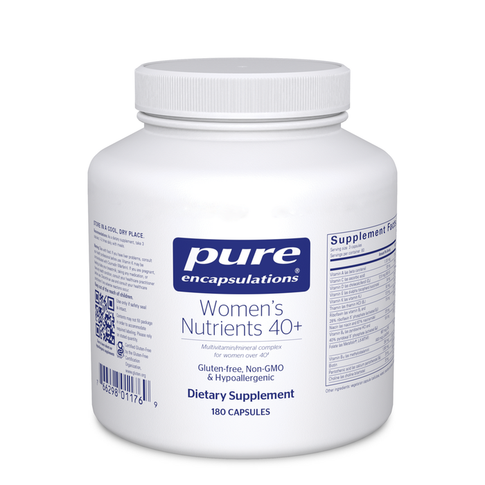 Pure Encapsulations Women's Nutrients 40+, 180 capsules, front of bottle