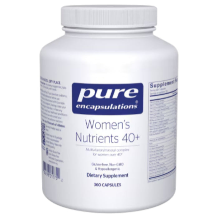 Pure Encapsulations Women's Nutrients 40+, 360 capsules, front of bottle