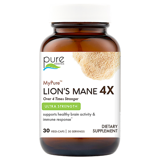 Pure Essence MyPure Lion's Mane 4X, 30 capsules, front of bottle