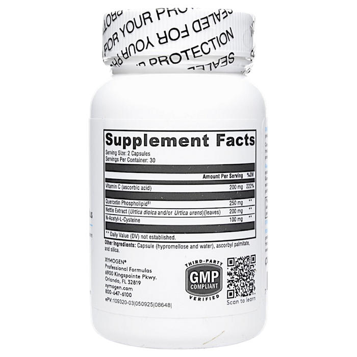 Bottle with supplement facts label on a white background