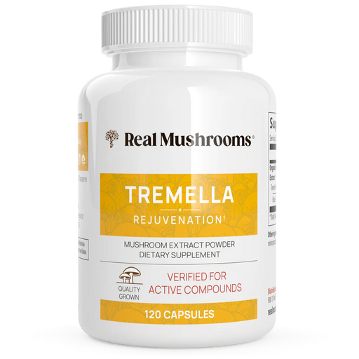 Real Mushrooms Tremella Mushroom Extract, 120 capsules, front of bottle