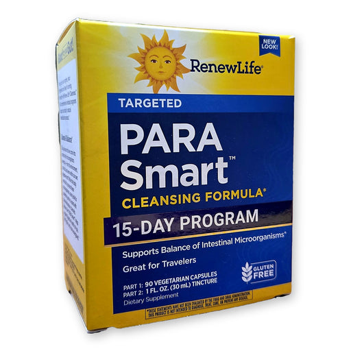 Renew Life PARA Smart 15-Day Cleansing Program kit with 90 vegetarian capsules and 1 fl oz tincture