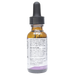 Bottle with active ingredients label on a white background