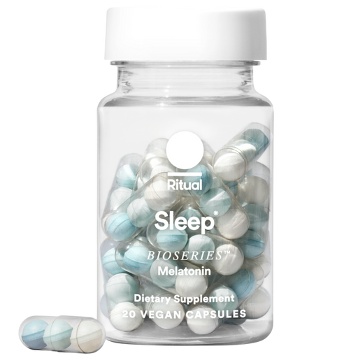 Ritual Sleep BioSeries Melatonin, 20 vegan capsules, front of bottle