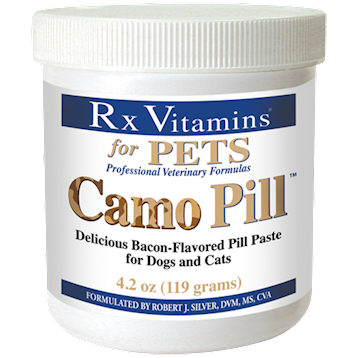 Rx Vitamins for Pets Camo Pill Paste for Dogs & Cats, 4.2 oz, front of jar