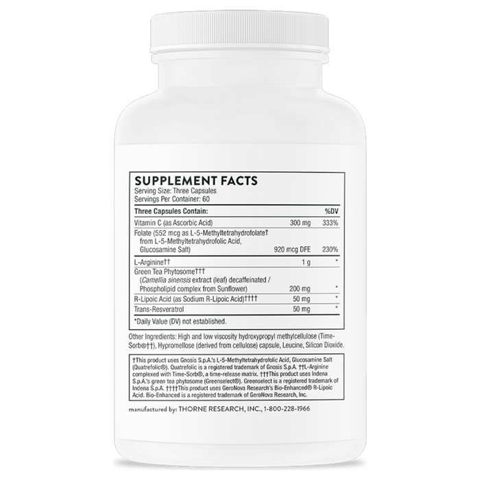 L-Arginine Plus 180 capsules Supplement Facts