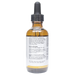 Bottle with active ingredients label on a white background