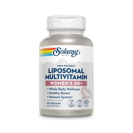 Solaray Liposomal Women's 50+ Multivitamin, 60 veg capsules, front of bottle