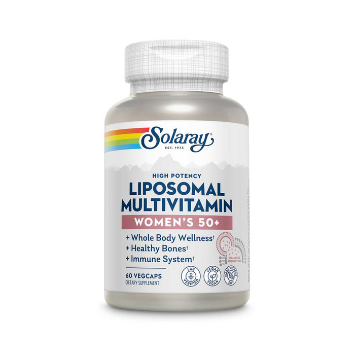 Solaray Liposomal Women's 50+ Multivitamin, 60 veg capsules, front of bottle