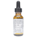 Bottle with active ingredients label on a white background