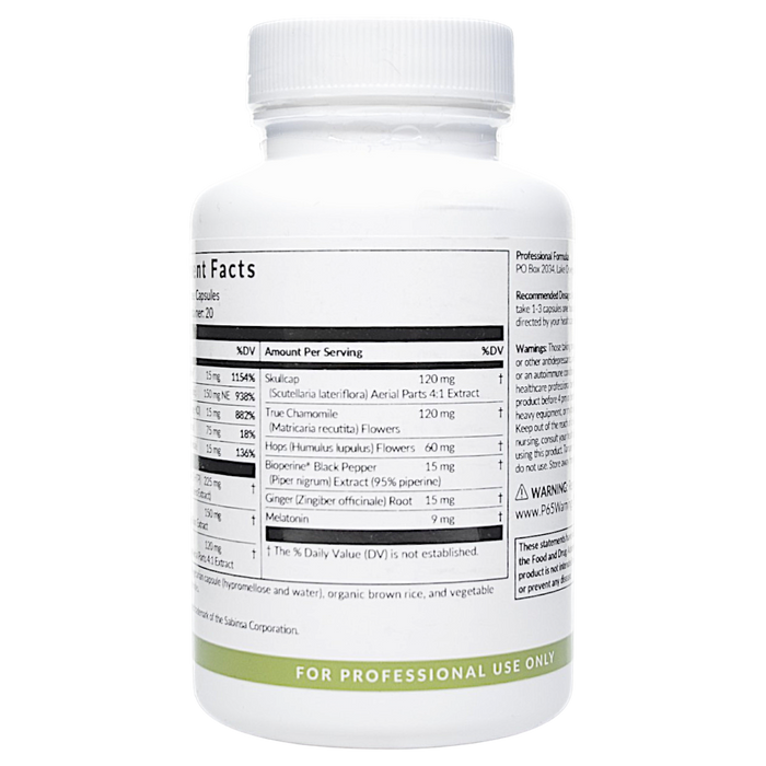 Bottle with supplement facts label on a white background