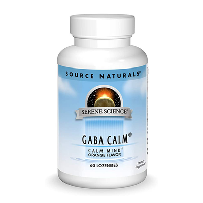 Source Naturals GABA Calm Orange, 60 lozenges, front of bottle