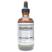 Bottle with active ingredients label on a white background
