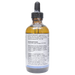 Bottle with active ingredients label on a white background