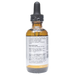 Bottle with active ingredients label on a white background
