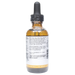 Bottle with inactive ingredients label on a white background