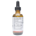 Bottle with active ingredients label on a white background