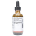 Bottle with inactive ingredients label on a white background