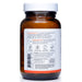 Brown supplement bottle with white label on a white background