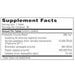 Supplement facts label for a proteolytic enzyme blend tablet on a white background