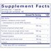 Supplement facts label with various extracts and their amounts per serving.