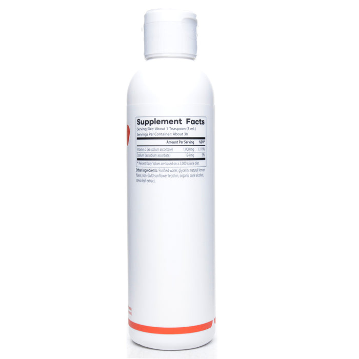 White supplement bottle with label on a white background