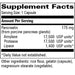 Supplement facts label for a pancreatic enzyme capsule with listed ingredients.