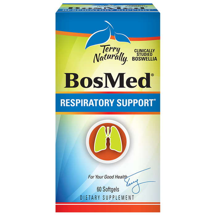 Terry Naturally BosMed Respiratory Support, 60 softgels, front of box