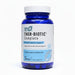 A blue plastic bottle of SFI Health Ther-Biotic Complete dietary supplement with a white cap and white label, containing 120 capsules.