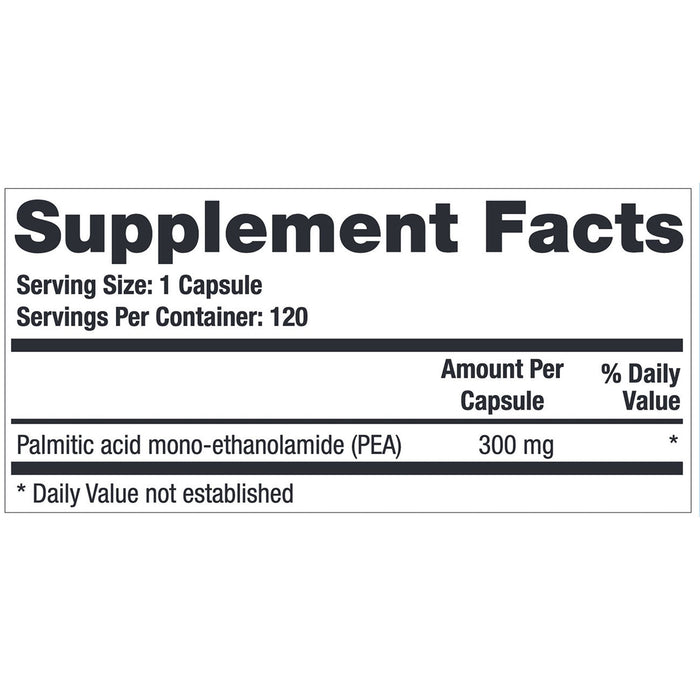 Theralogix Canabrex Endocannabinoid 120 capsules supplement facts label