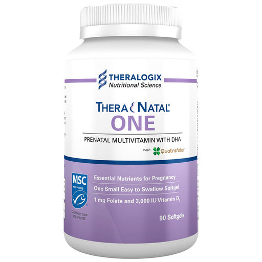 Theralogix TheraNatal One Prenatal, 90 softgels, front of bottle