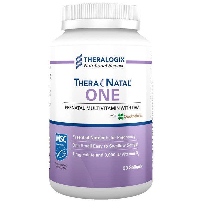 Theralogix TheraNatal One Prenatal, 90 softgels, front of bottle