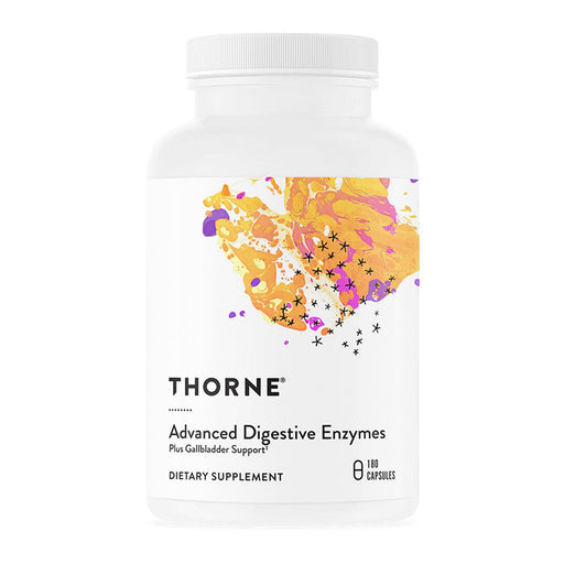 Thorne Advanced Digestive Enzymes, 180 vegetarian capsules, front of bottle
